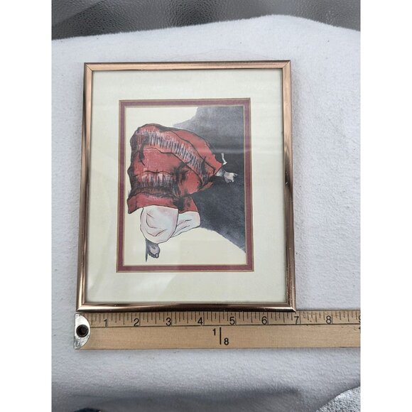 R.C. Gorman "Night" Framed Art Print Signed 7x8 Inches Gold Frame - Picture 8 of 11